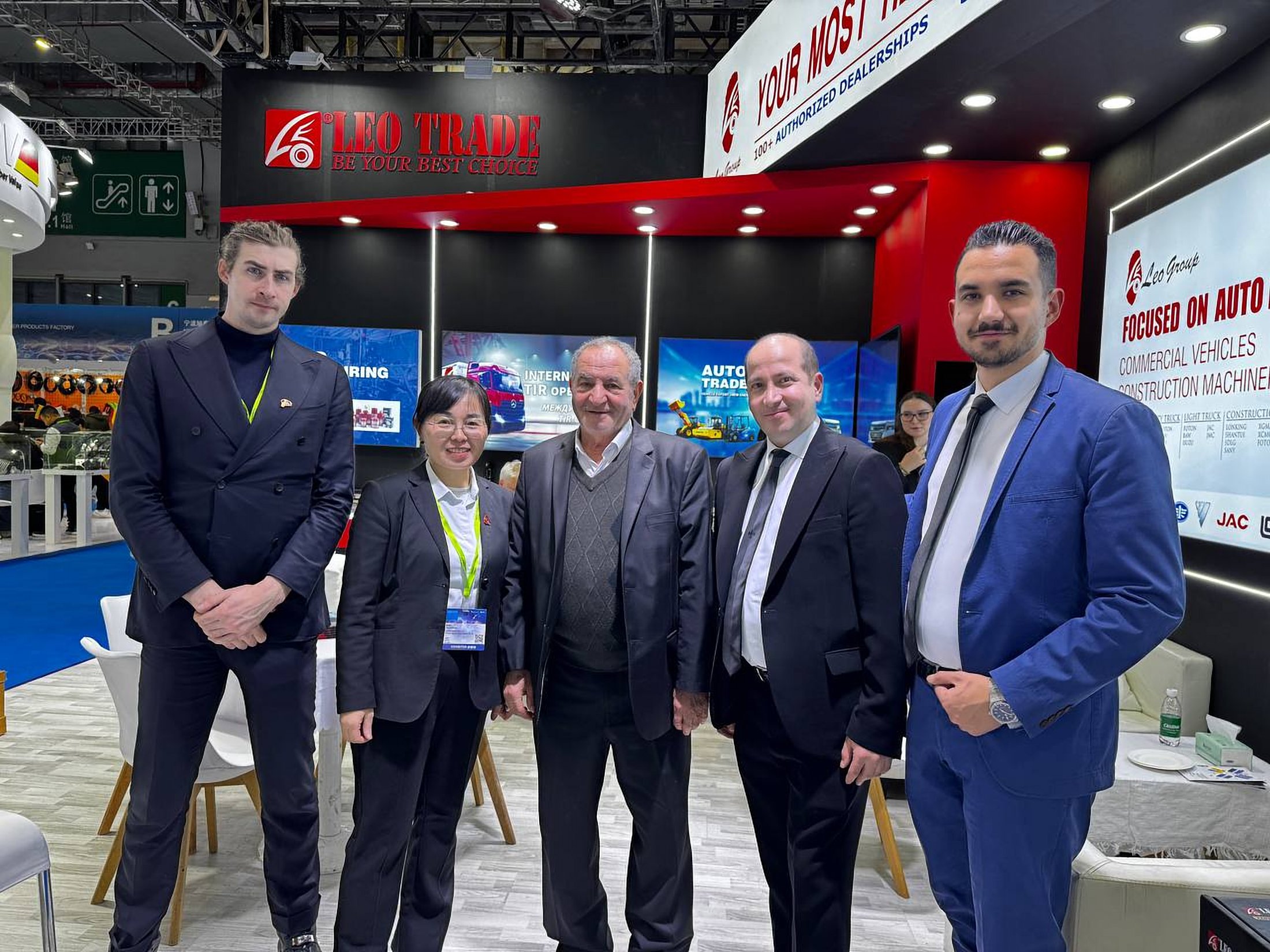 The Iran Truck Trading Group team with LEO at an international automotive exhibition